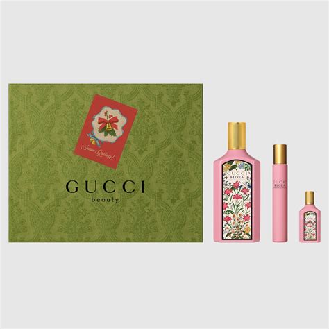 gucci gift set with mirror|flora gorgeous gardenia gift set.